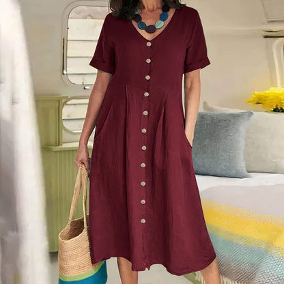 Yasmin™ - Robe Boutonnée Sans Effort
