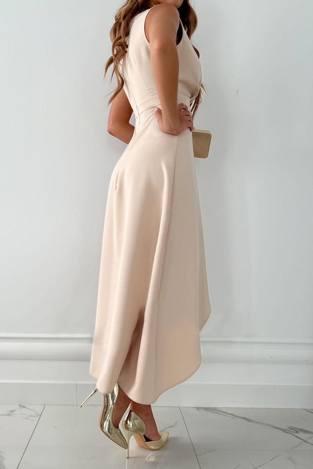Mandy - Robe Midi Chic Wrap à Col V