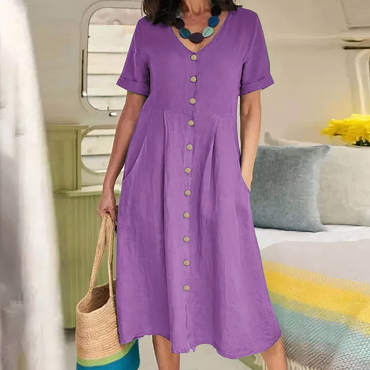 Yasmin™ - Robe Boutonnée Sans Effort