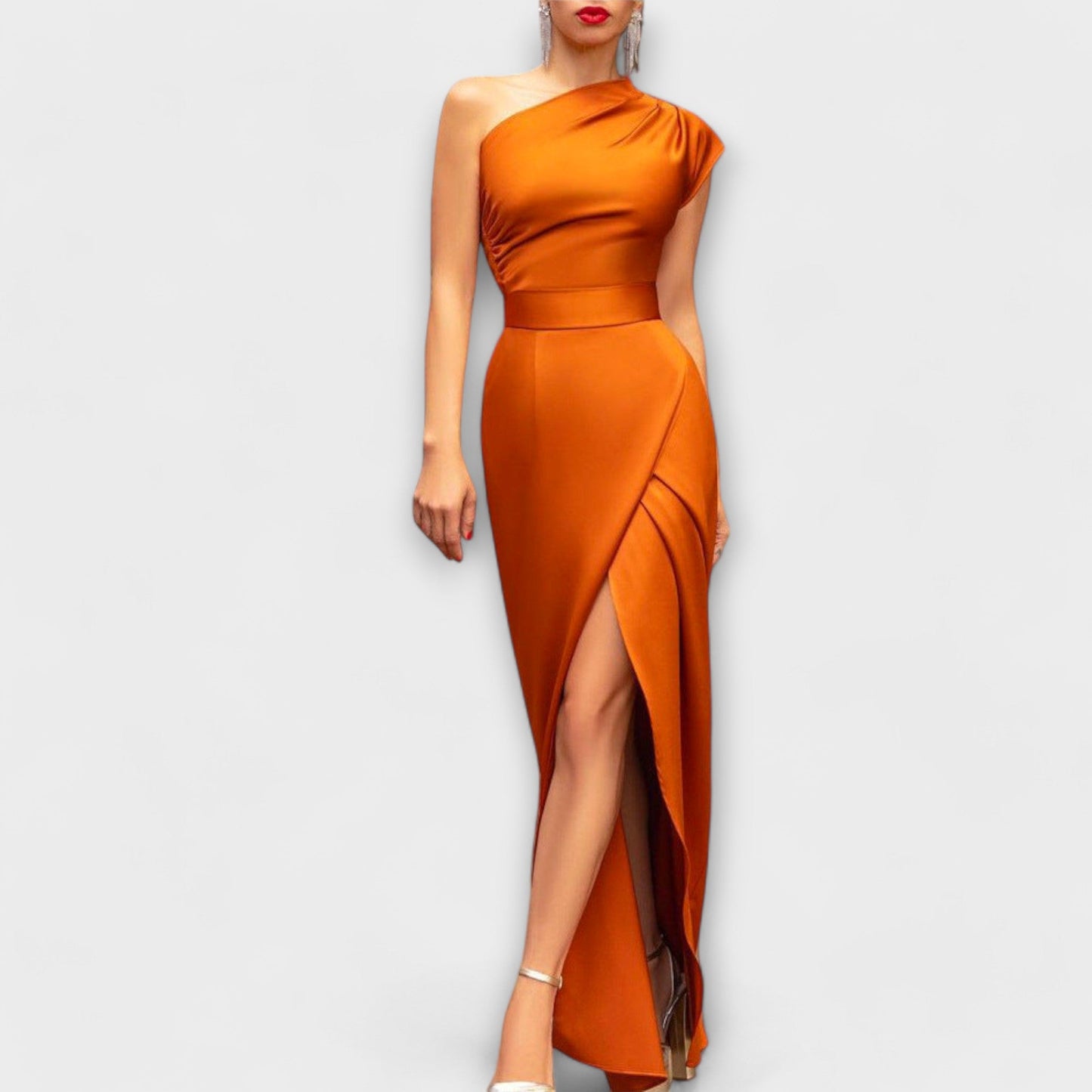 Axa - Robe Maxi Asymétrique Chic pour Élégance du Soir