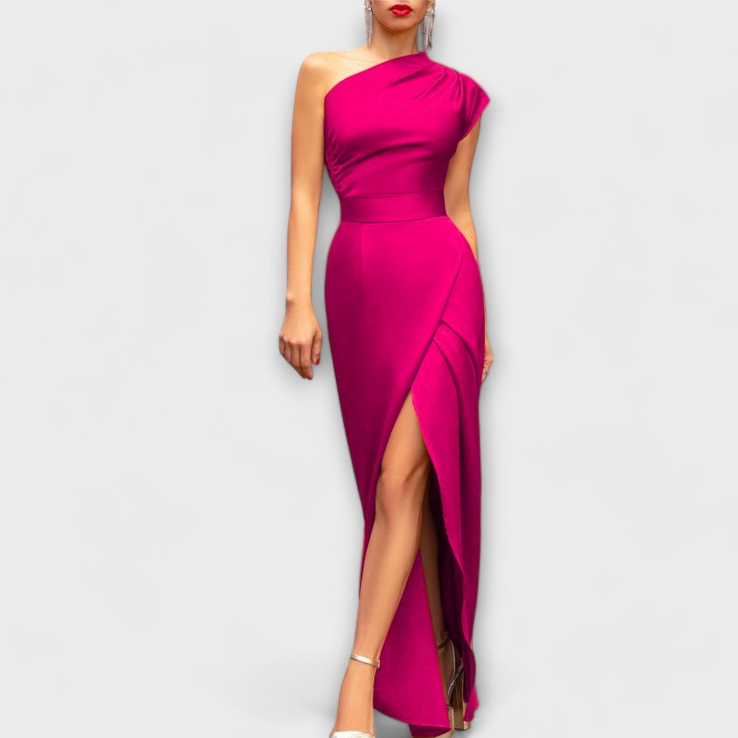 Axa - Robe Maxi Asymétrique Chic pour Élégance du Soir