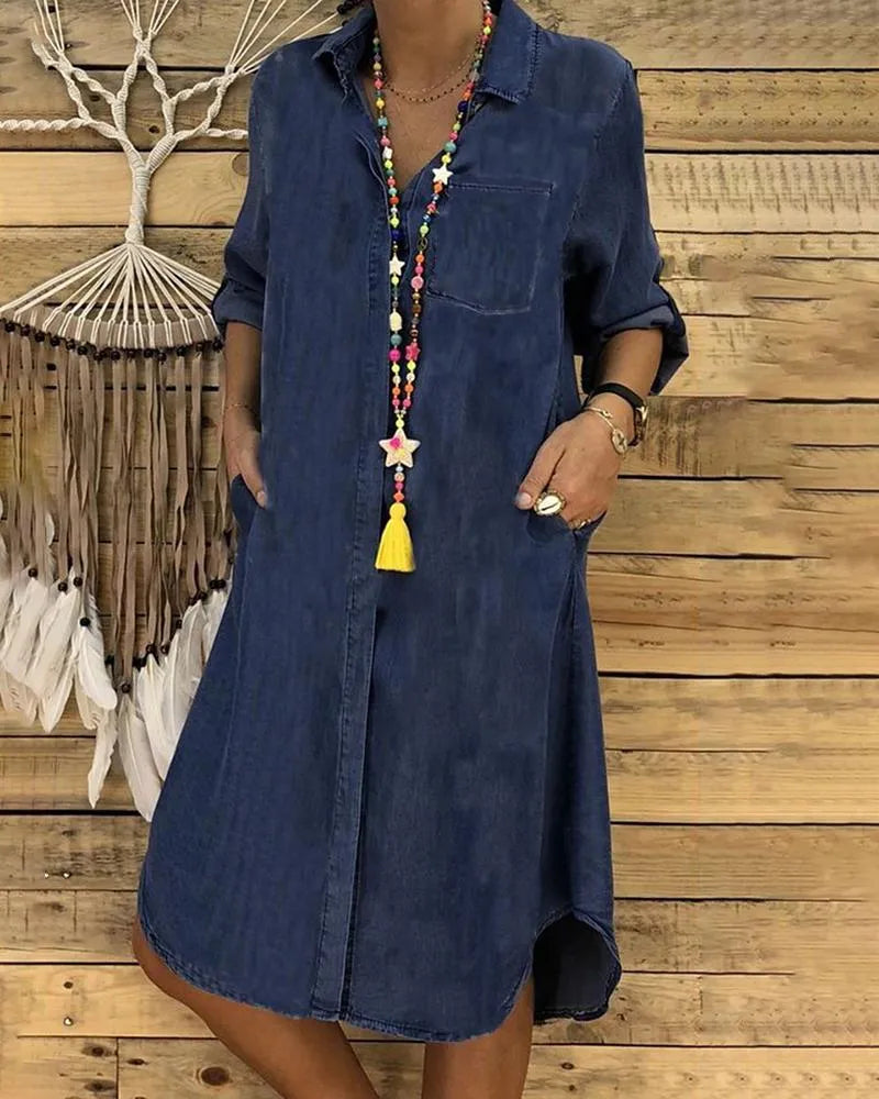 Eleora™ - Robe Longue en Jean Vintage