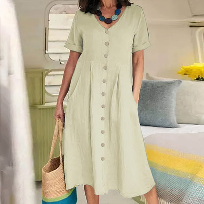 Yasmin™ - Robe Boutonnée Sans Effort