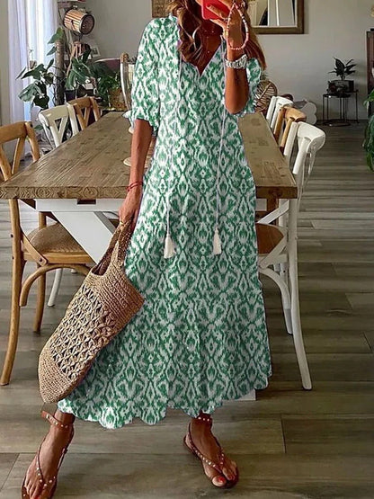 Lana - Robe Maxi Boho Flatteuse pour la Silhouette