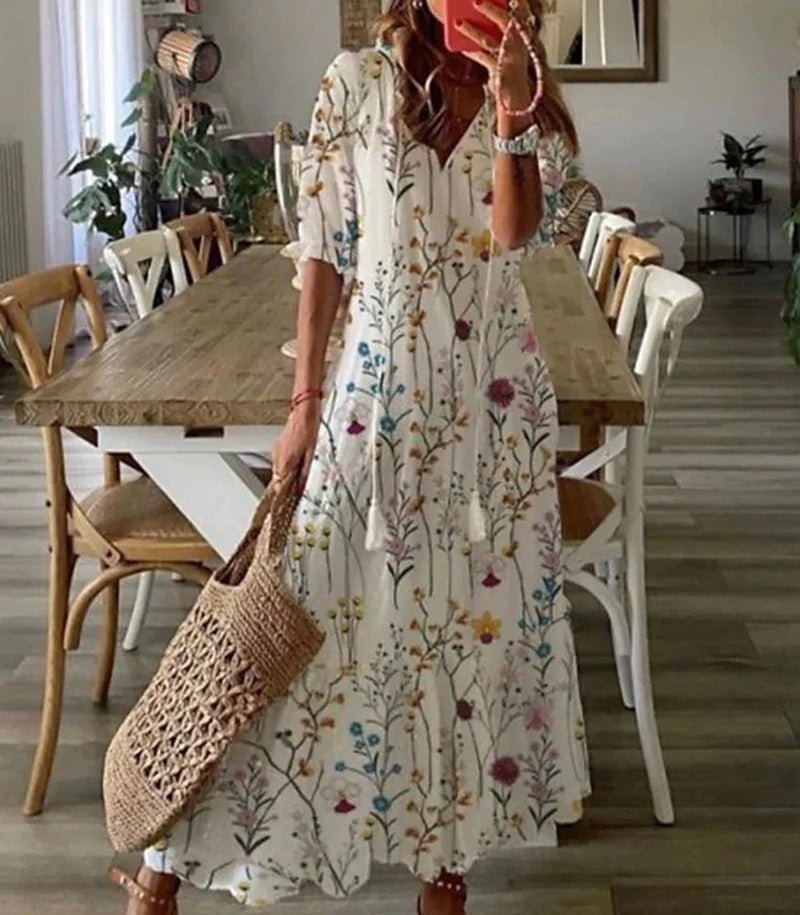 Lana - Robe Maxi Boho Flatteuse pour la Silhouette