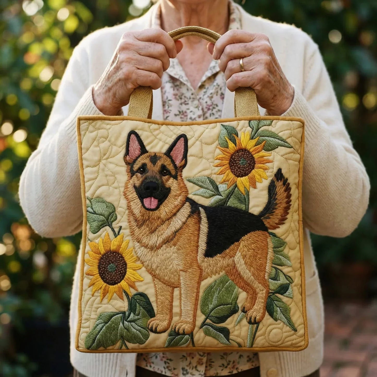 Sac Artisanal - Berger Allemand Floral
