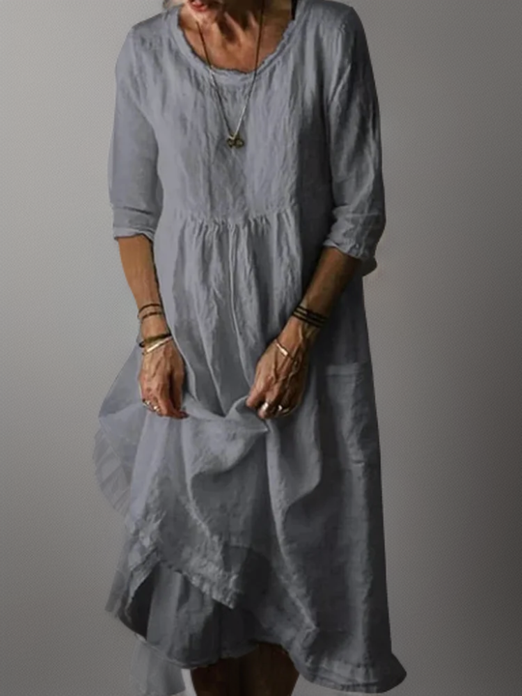 Katie - Robe Midi Plissée d'Été