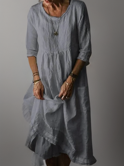 Katie - Robe Midi Plissée d'Été