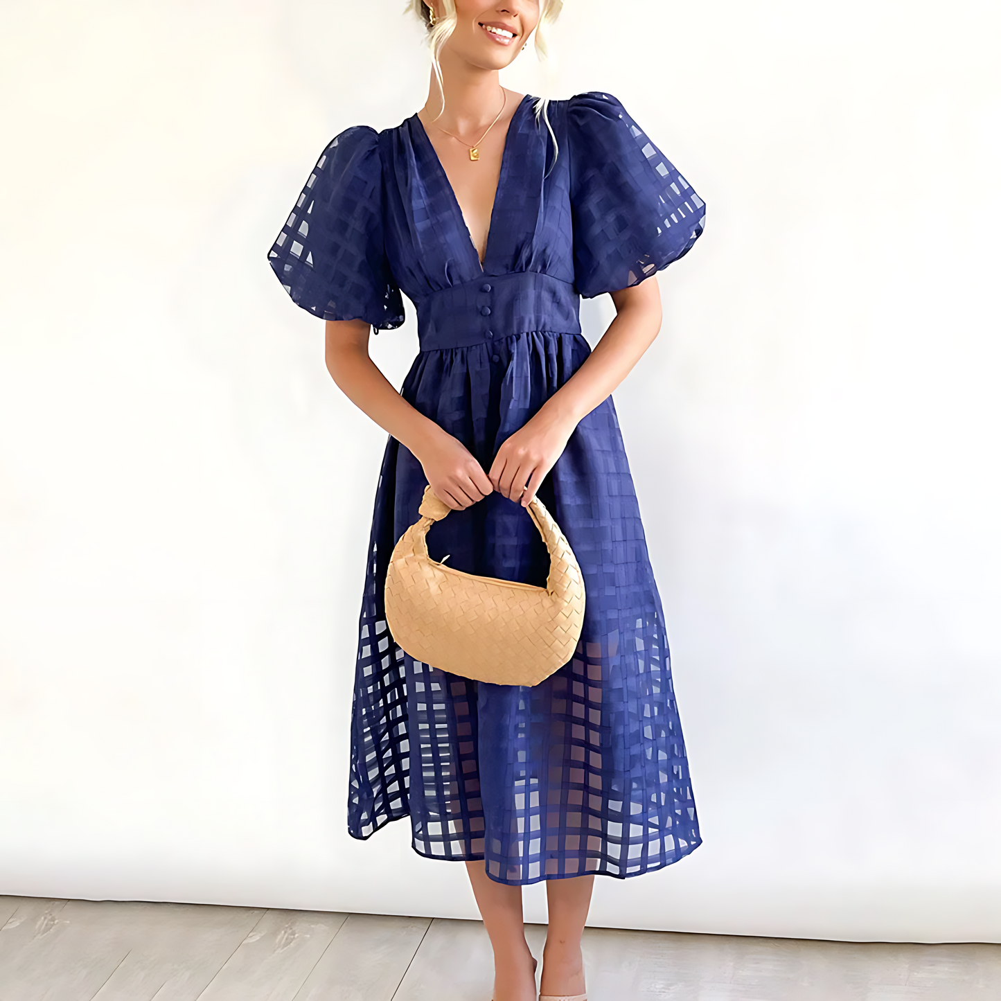 Julia - Robe Midi Chic pour l'Élégance d'Été