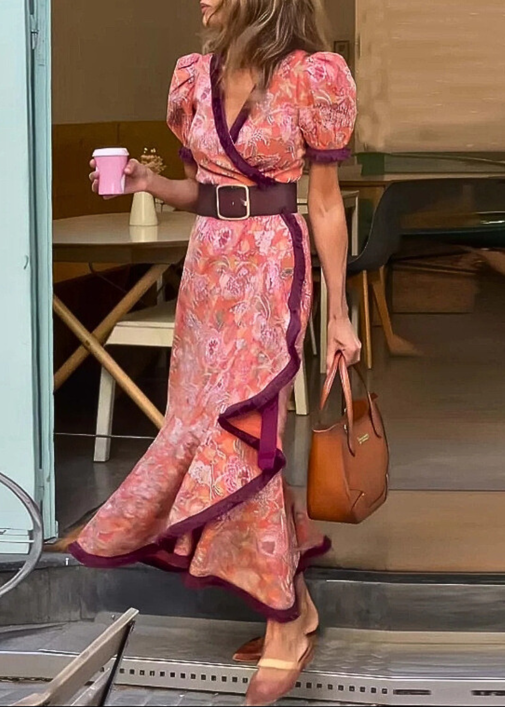 Charlotte - Robe Maxi Rose Élégante
