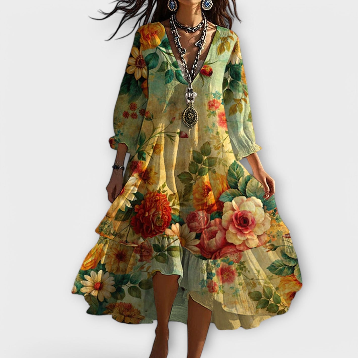 Ida™ - Robe V-Neck Vintage Boho