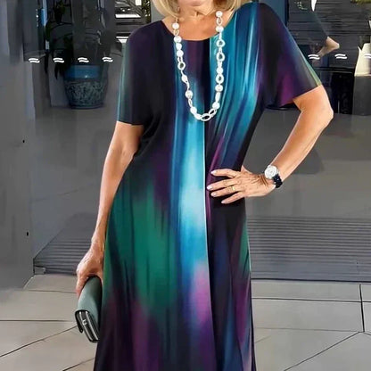 Dalia™ - Robe Plissée Femme avec Blocs de Couleur
