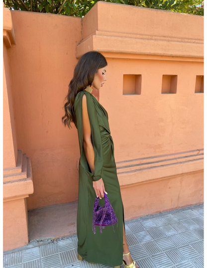 Robe d'été longue noire Alaysia™ pour femmes