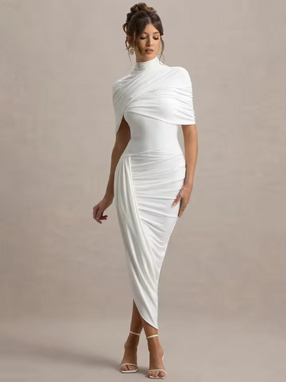 Taylor - Robe Maxi Cape Asymétrique Tordue