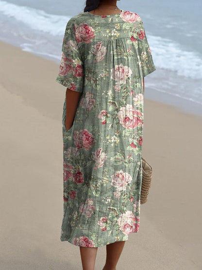 Lina | Robe Vintage à Fleurs