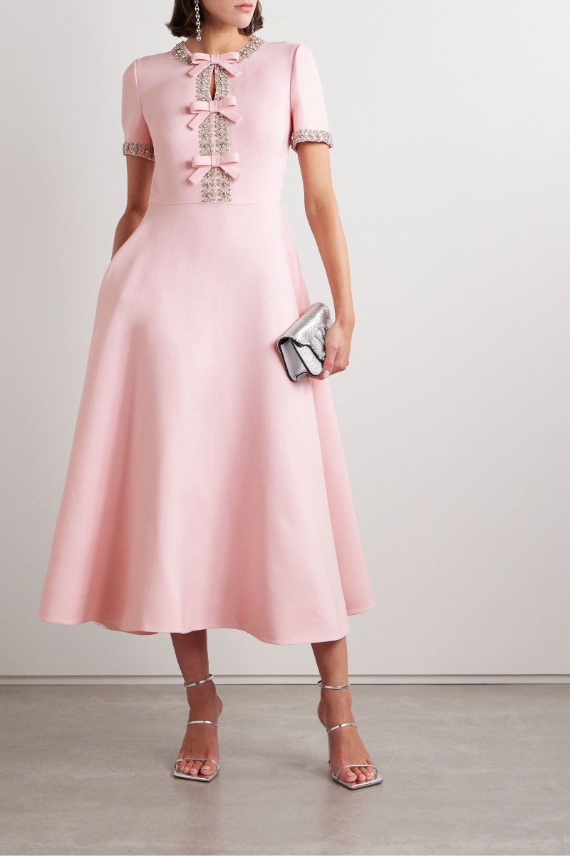 Sybil - Robe de Luxe avec Nœud en Strass